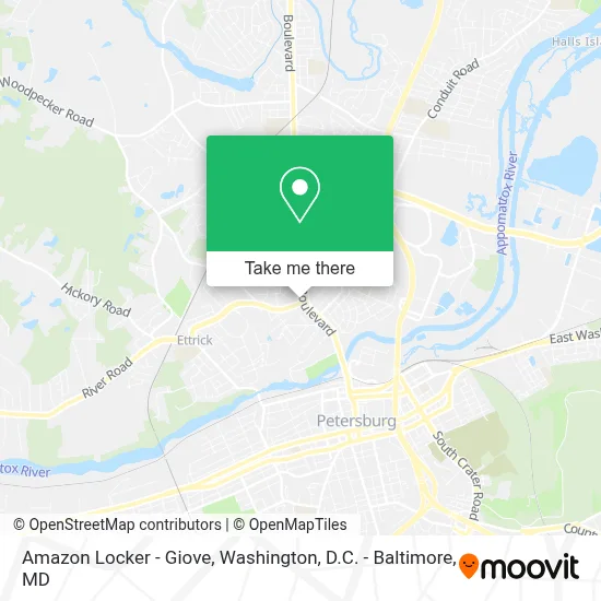 Amazon Locker - Giove map