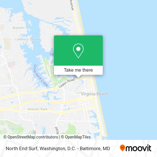 North End Surf map