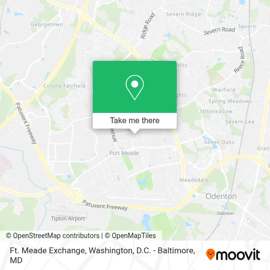 Ft. Meade Exchange map