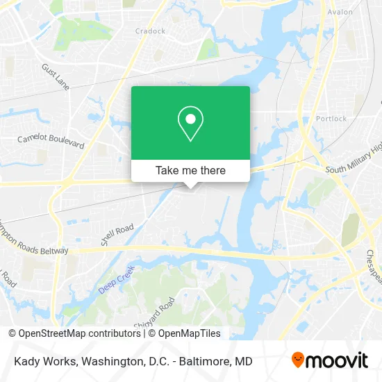 Kady Works map