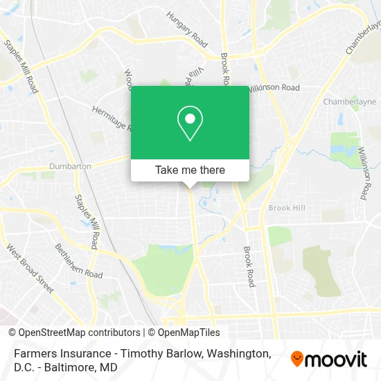 Farmers Insurance - Timothy Barlow map