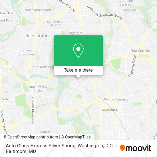 Auto Glass Express Silver Spring map