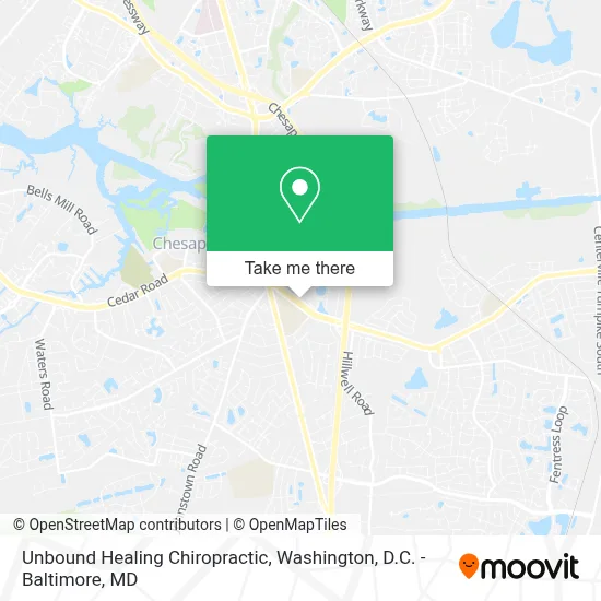 Unbound Healing Chiropractic map