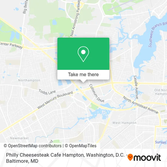 Philly Cheesesteak Cafe Hampton map