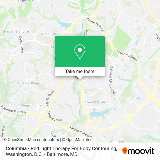 Columbia - Red Light Therapy For Body Contouring map