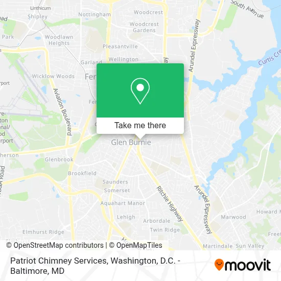 Patriot Chimney Services map