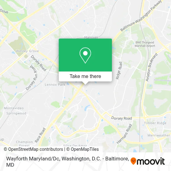 Wayforth Maryland/Dc map