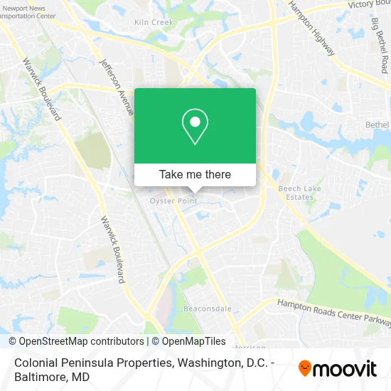 Colonial Peninsula Properties map