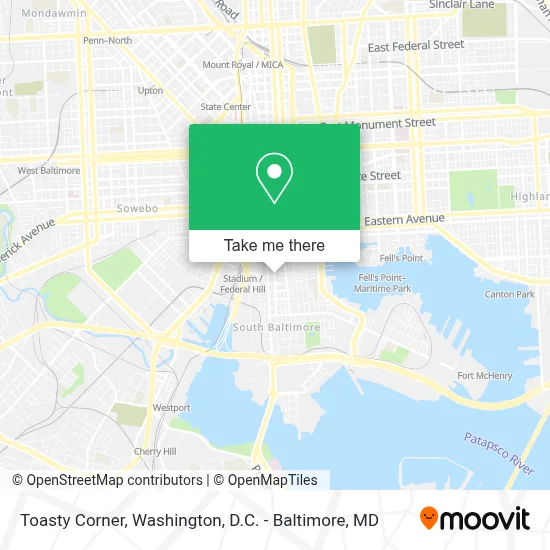 Toasty Corner map