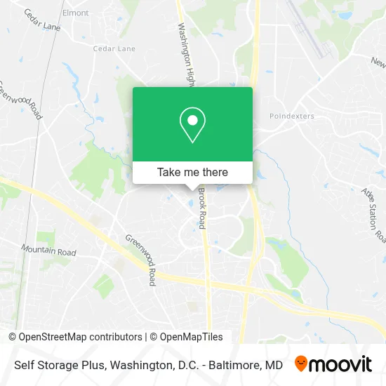 Self Storage Plus map