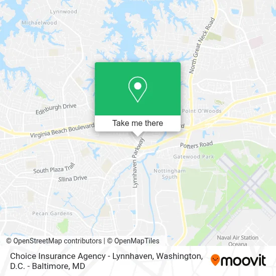 Choice Insurance Agency - Lynnhaven map