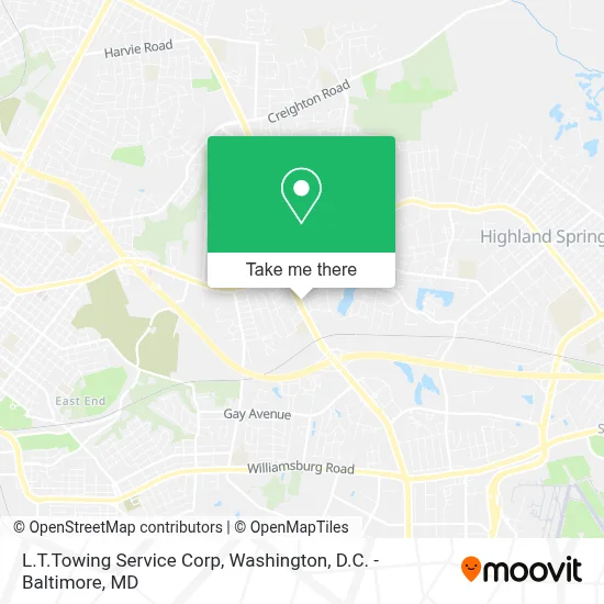 L.T.Towing Service Corp map