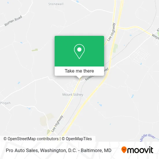Pro Auto Sales map
