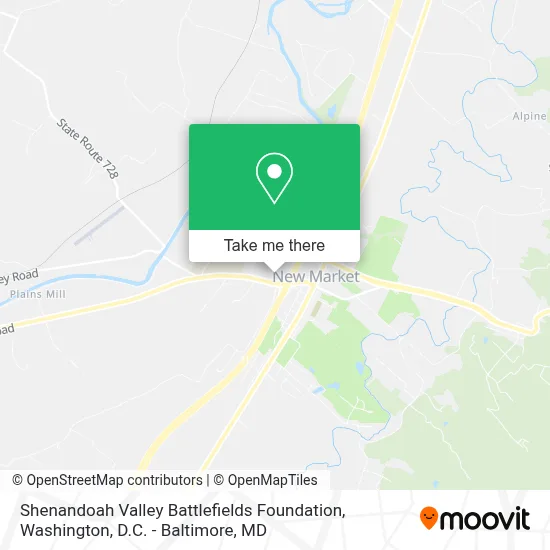 Shenandoah Valley Battlefields Foundation map