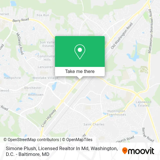 Simone Plush, Licensed Realtor In Md map