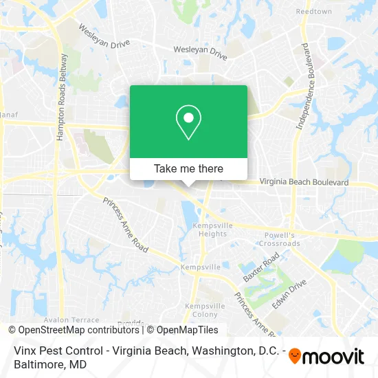 Vinx Pest Control - Virginia Beach map