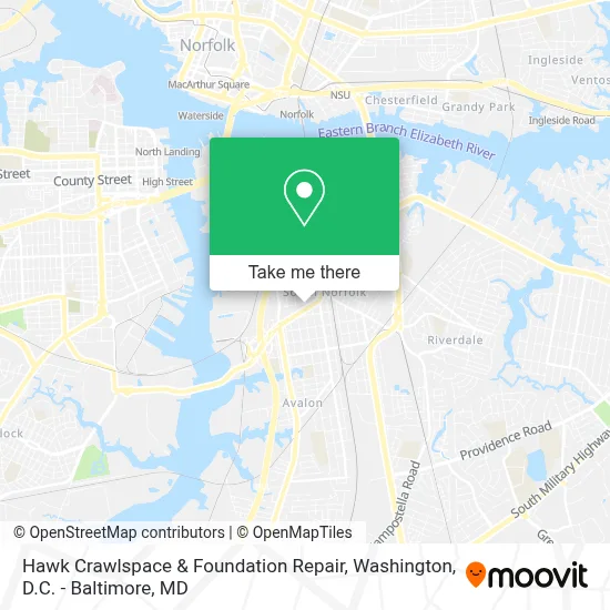 Hawk Crawlspace & Foundation Repair map