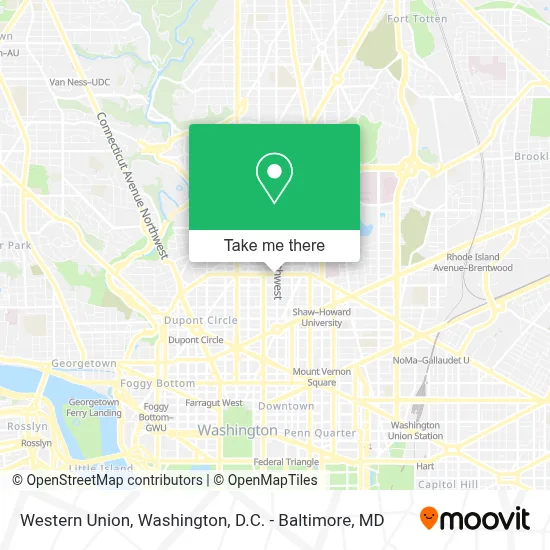 Western Union map