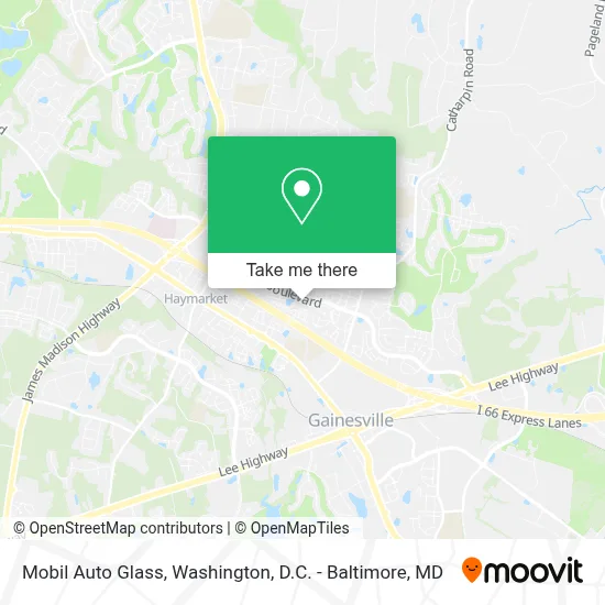 Mobil Auto Glass map