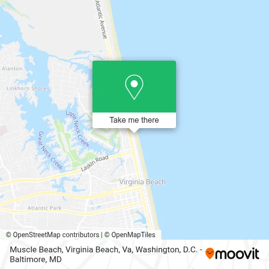 Muscle Beach, Virginia Beach, Va map