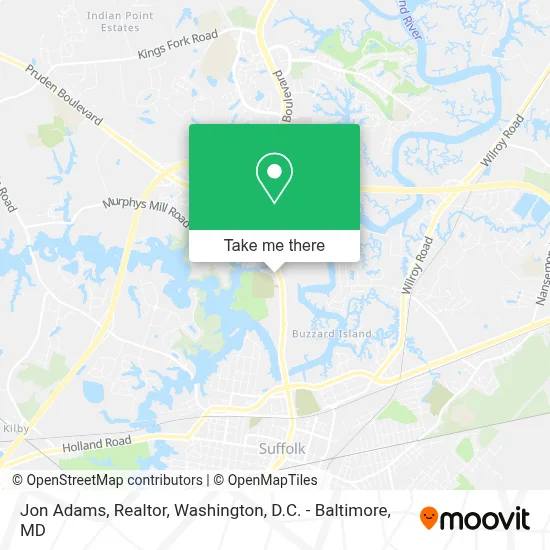 Jon Adams, Realtor map