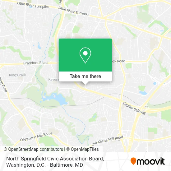 North Springfield Civic Association Board map