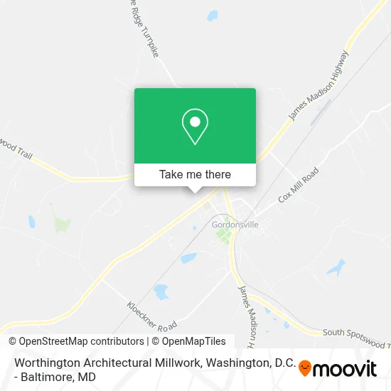 Worthington Architectural Millwork map