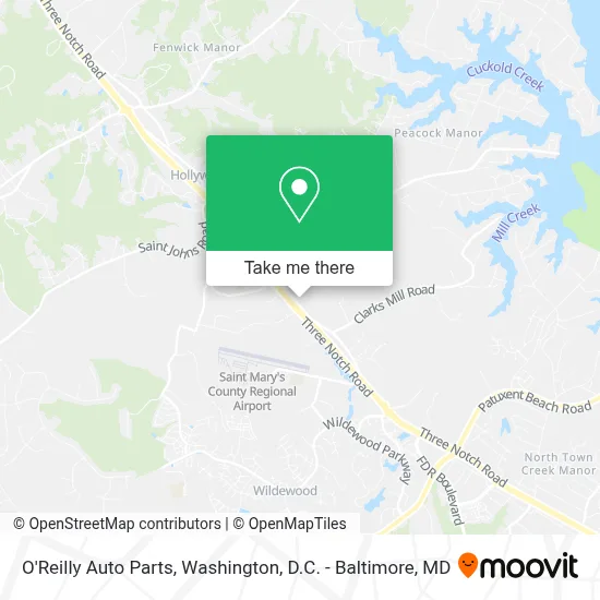 O'Reilly Auto Parts map