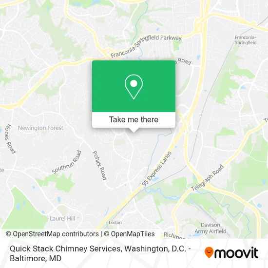 Quick Stack Chimney Services map