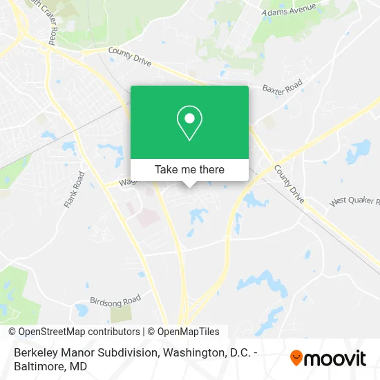 Berkeley Manor Subdivision map