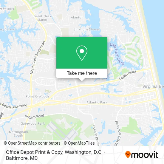 Office Depot Print & Copy map