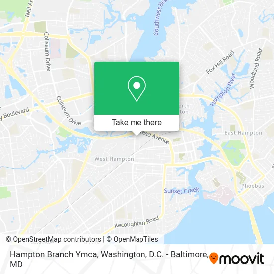 Hampton Branch Ymca map