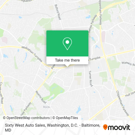 Sixty West Auto Sales map