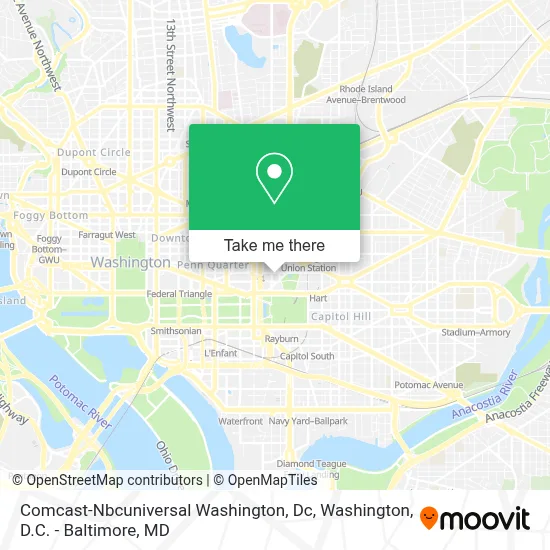 Comcast-Nbcuniversal Washington, Dc map