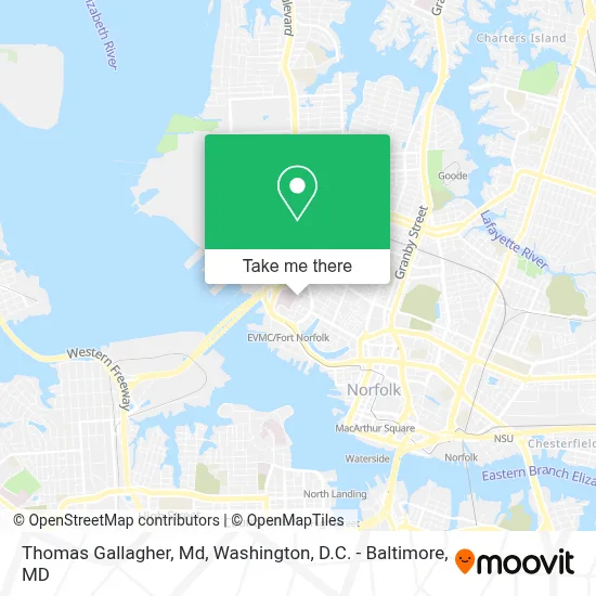 Thomas Gallagher, Md map