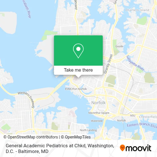 General Academic Pediatrics at Chkd map