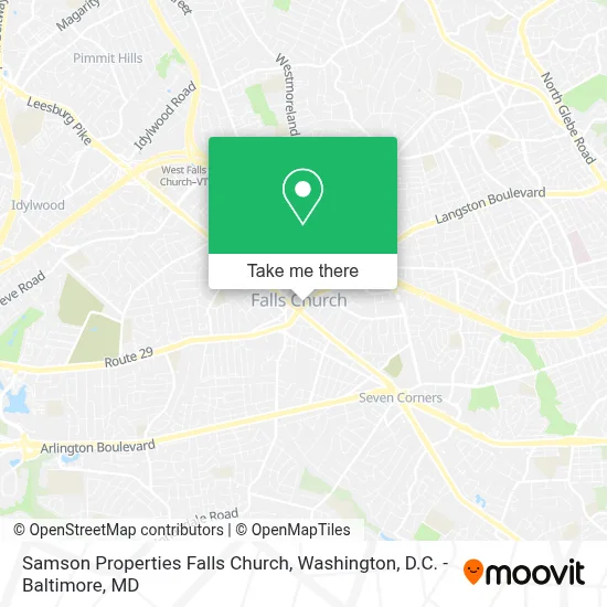 Samson Properties Falls Church map