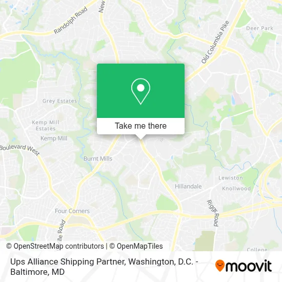 Ups Alliance Shipping Partner map