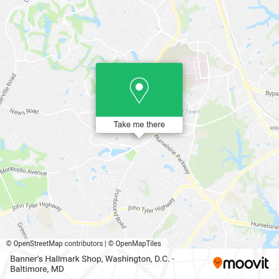 Banner's Hallmark Shop map