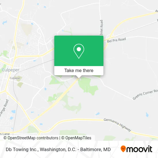 Db Towing Inc. map