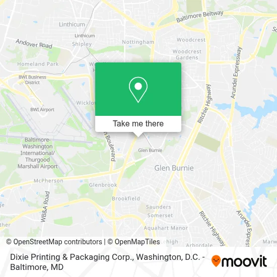 Dixie Printing & Packaging Corp. map