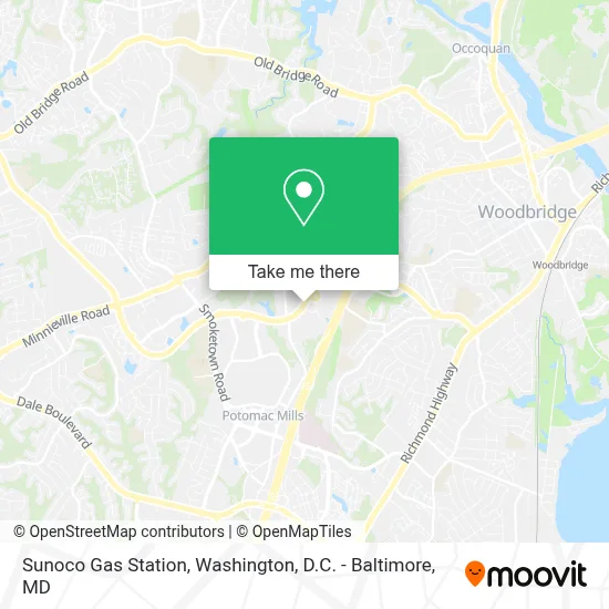 Sunoco Gas Station map