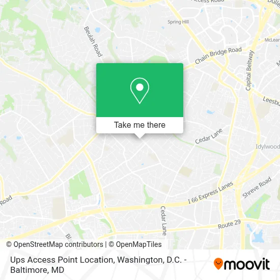 Ups Access Point Location map