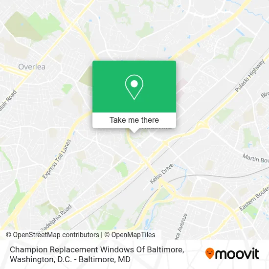 Champion Replacement Windows Of Baltimore map