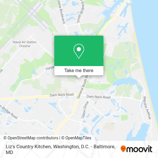 Liz's Country Kitchen map
