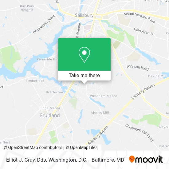 Elliot J. Gray, Dds map
