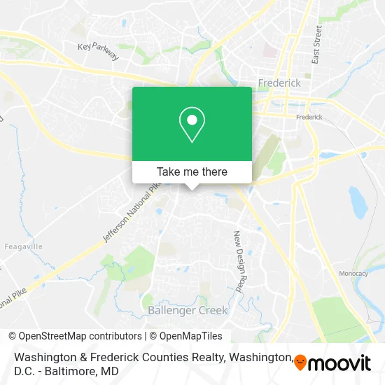 Washington & Frederick Counties Realty map