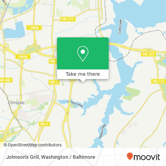 Mapa de Johnson's Grill, 6711 Baymeadow Dr
