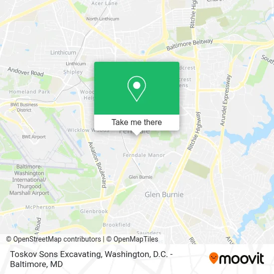 Toskov Sons Excavating map