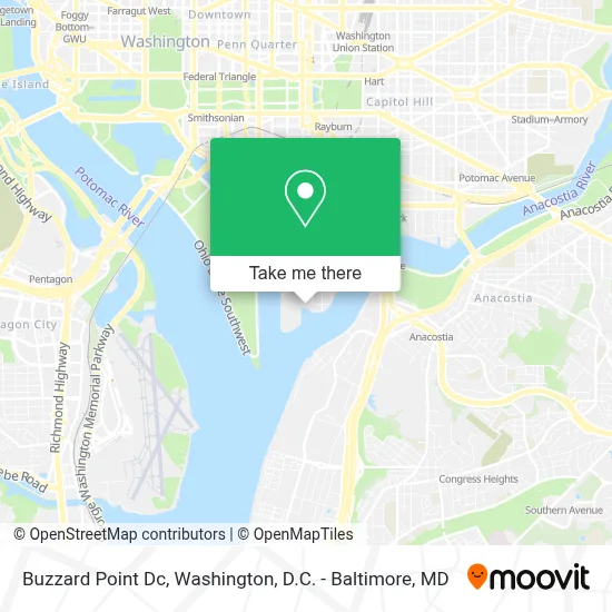 Buzzard Point Dc map